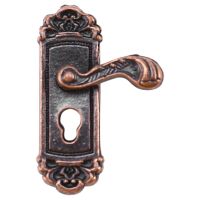 8Pcs Doll House Door Lock 1:12 Alloy Retro House Miniature Door Lock Doll House Furniture Accessories Right Handle Door Lock K