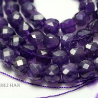 Meihan Free shipping 8x8mm faceted cube loose beads made from natural Amethyst for jewelry DIY