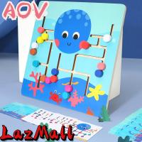 AOV ปลาหมึกสไลด์ปริศนาของเล่นไม้เลื่อนปริศนาเกมจับคู่ต้นการศึกษา Montessori ของเล่น COD จัดส่งฟรี