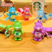 【ของขวัญปัจฉิม】?แคร์แบร์ care bear keychain การ์ตูนเคลือบกุญแจหมี สร้างสรรค์ กระเป๋าเครื่องประดับ 3 มิติ กุญแจน่ารัก