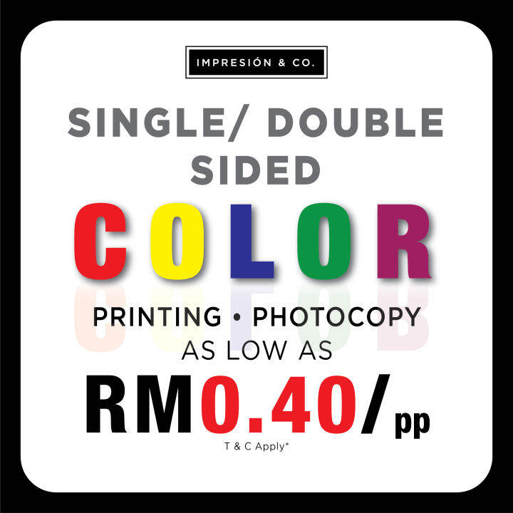 SINGLE & DOUBLESIDED Color Printing and Photocopy Service Lazada