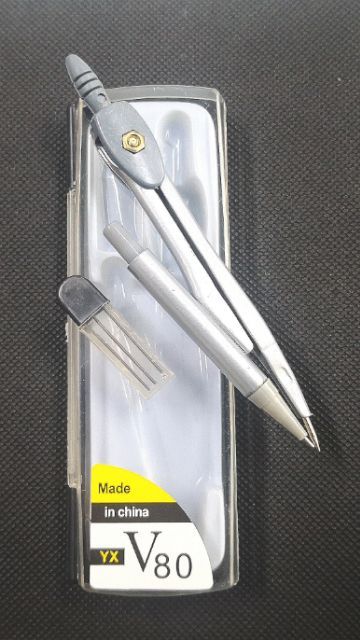 วงเวียนดินสอ-วงเวียนใส่ดินสอได้-วงเวียนดินสอดำ-no-v90-และ-ชุดวงเวียนดินสอกด-v80