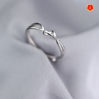 [Ready Stock]Womens Korean-Style Simple Line 925 Silver Ring