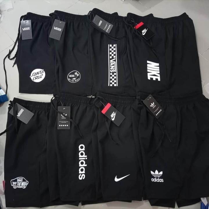 3pcs Black Taslan Shorts for Men ASSORTED Design (3pcs Black Shorts ...