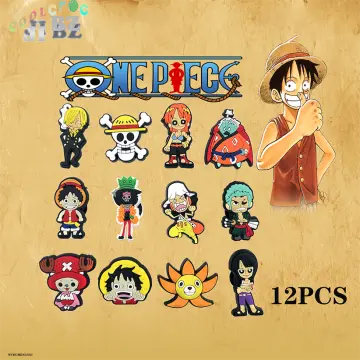 12pcs Anime One Piece Shoes Charms Shoe Decoration For Diy Croc