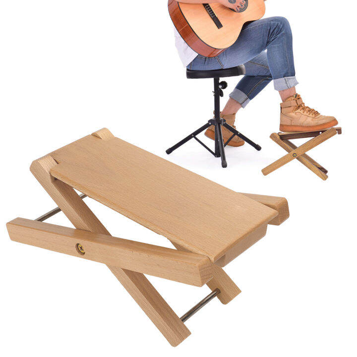 Classic Guitar Footrest Adjustable Height Guitar Foot Rest Premium Wood