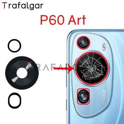 เลนส์กระจกกล้องถ่ายรูปหลังด้านหลังสำหรับ Huawei P60 Pro LNA-LX9ศิลปะ P60 MNA-LX9เปลี่ยนด้วยสติกเกอร์กาว