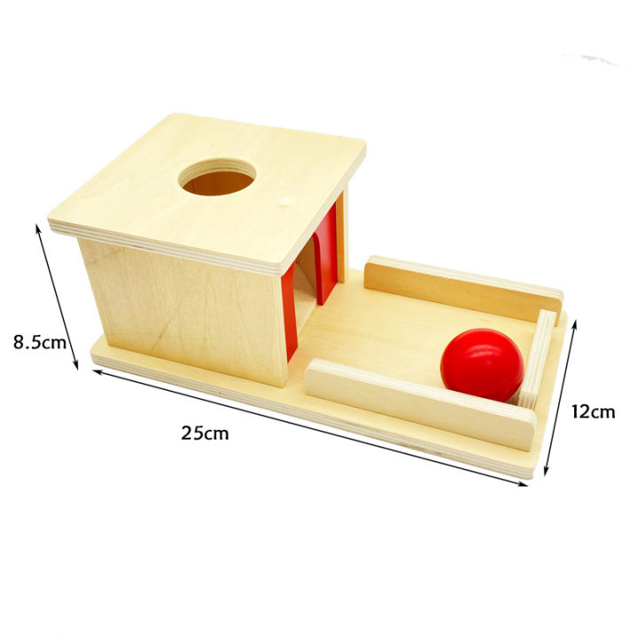 2021Treeyear Montessori Sensory Toys Object Permanence Box with Tray Life Skills Toys Hand Educational Toy