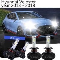 ฮุนได Veloster 2013 - 2018 (หัว) H7ไฟ LED ไฟหน้ารถไฟหน้าอัตโนมัติ6000K สีขาวชุดไฟตัดหมอก