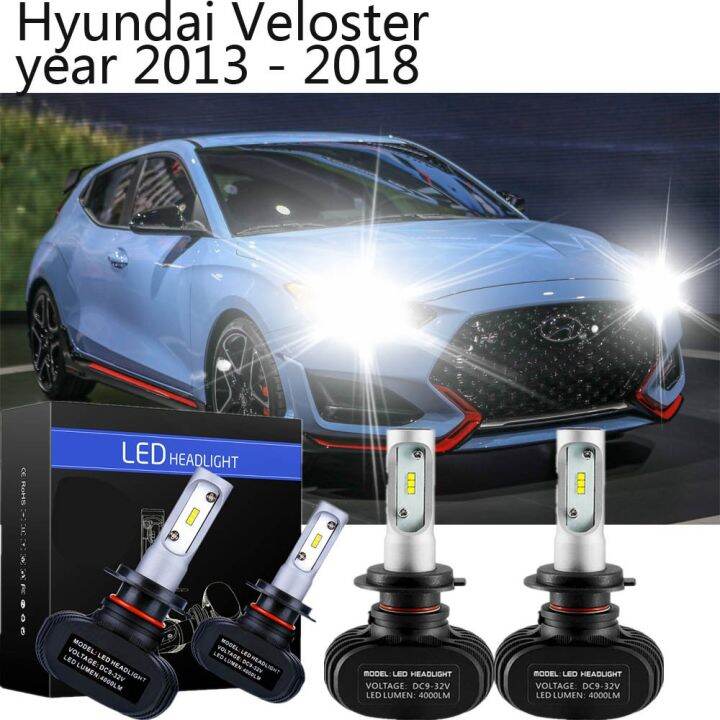 Hyundai Veloster 2013 2018(Head Lamp) H7 LED Light Car Headlight Auto