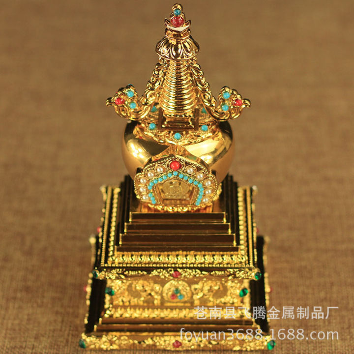high-quality-อุปกรณ์ทางพุทธศาสนาของทิเบต-ความเป็นพ่อใช้ทาวเวอร์แปดแห่งเจดีย์ของ-เจดีย์โพธิความสูงที่สองซม-พระพุทธรูปทิเบต