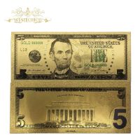 【】 RSLN Studio ธนบัตรปี1ชิ้นชุบใหม่ของขวัญธนบัตรปี24K ใส่เงินสำหรับ2020อเมริกา2020ทองคำทรัมป์ดอลลาร์