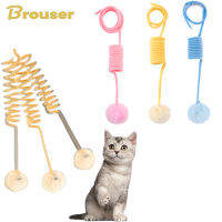 Sucker Cat ของเล่นตลก Self-Hey แขวนประตู Cat Stick เชือกฤดูใบไม้ผลิ Cat Interactive Ball Plush ของเล่น Interactive Play ของเล่นสำหรับสัตว์เลี้ยง Access SO