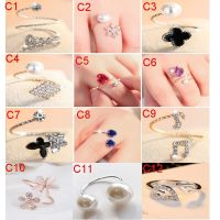 48 Types Ring Jewelry Open Adjustable gold rings for women models of Korean rhinestone rings cincin Wanita Cincin