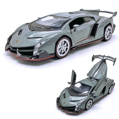 (Boxed) 1:32 Lamborghini Poison Alloy Toy Car Model Light Music Door Opening Creative Car Decoration Model