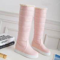 Knee Length Boots Womens Winter Plush Warm Snow White High Barrel Thick Bottom Inner Knight