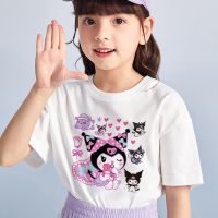 JianZhuZhuangShiGongChengYou เสื้อยืด พิมพ์ลาย Kuromi Cinnamoroll น่ารัก สําหรับเด็กวัยหัดเดิน