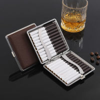 Cigarett Sleeve 20 Sticks Ultra-thin Portable Mens Leather Metal Pressure and Moisture Proof Cigarett Case Gift Cigarett Holder