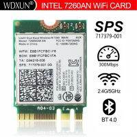 Intel เริ่มต้นแบบ Dual Band Wireless-N 7260NGWAN 7260NGW 7260AN SPS 717379-001 300Mbps BT 4.0 NGFF การ์ดไร้สาย M.2สำหรับหนังสือชั้นยอด