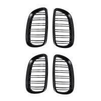 4Pcs Front Bumper Kidney Twin Fins Sport Grill Grille for BMW E92 E93 M3 2006-2009 08-13 3-Series M3(E92/E93) 07-10