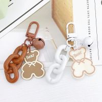 [COD] Yi Lian new acrylic bear bell chain key earphone set decoration bag accessories