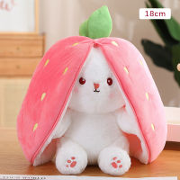 [Big Houses] Kawaii Fruit transfiged easter Bunny ตุ๊กตาของเล่นน่ารักแครอทสตรอเบอร์รี่กระเป๋าของเล่น