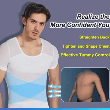 Men Body Shaper Slimming T Shirt Compression Shirts Gynecomastia