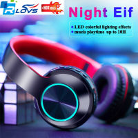 Wireless Headphones Colored LED Lights Stereo Headphone Gaming Over-Ear Headset With Mp3 Player Foldable Bluetooth Earphone