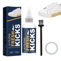 Kit pembersih sepatu semir sepatu putih Gel Kit pembersih dengan sikat pembersih sepatu untuk pembersih sepatu bot kanvas kain Pu