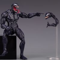 Venom SHF Spider Man Marvel Legends ตุ๊กตาขยับแขนขาได้ของเล่นเคลื่อนย้ายได้ร่วมเปลี่ยนตุ๊กตาแบบจำลองพระเยซูของสะสมสำหรับเป็นของขวัญ