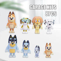 8pcs/set Bluey Cute Figure Toy Anime Pvc Action Figure Toys Collection for ModelFriends Gifts Model GiftBluey Cute Figure ToycuteAnime Pvc Action Figure Toys Collection