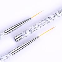 3Pcs Acrylic French Stripe Nail Liner Brush Set 3D Tips Ultra-thin Nail Liner Drawing Pen UV Gel Brushes Nail Painting Tools Artist Brushes Tools