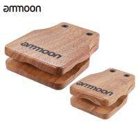 Ammoon 2ชิ้น Cajon กล่องกลองขนาดใหญ่และขนาดกลาง Companion อุปกรณ์เสริม Castanets สำหรับเครื่องมือตอกมือ