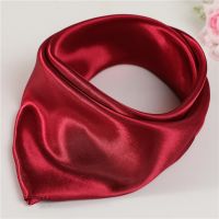 ✖✻ New Silk Square Scarf Lady Hair Neck Scarves Solid Bandana Fashion Female Shawl and Wraps Headkerchief Simple Design Foulard