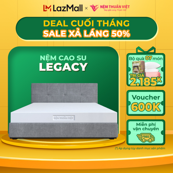 Nệm cao su thuần việt legacy - đầy đủ kích thước - ảnh sản phẩm 1