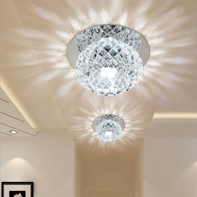 Modern LED Crystal Ceiling Light 5W AC110-220V Home Decor Living Room Ceiling Lamps Corridor Light Aisle Lighting Night Lamp
