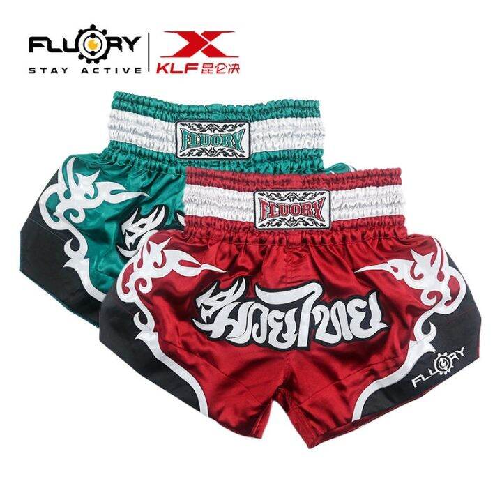 fluory-thai-boxing-pants-mens-kunlun-shorts-adult-competition-free-fighting-training-suit-fighting-pants-professional