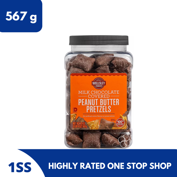 Wellsley Farms Milk Chocolate Covered Peanut Butter Pretzels, 567g