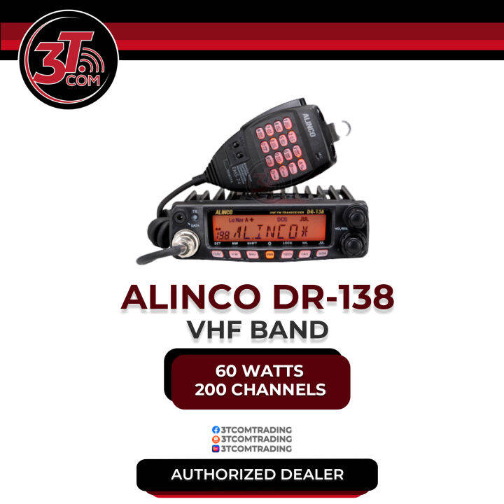 ALINCO DR138 VHF BAND BASE RADIO (ORIGINAL) Lazada PH
