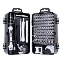 115 in 1 Screwdriver Set Magnetic DIY Precision Tool Kit for Glasses PC Laptop Mobile Cell Phone Black