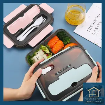 Eco-friendly Lunch Box BPA Free Microwave Safe with Cutlery 1100ml