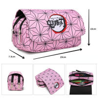 1Pcs Anime Demon Slayer Kimetsu No Yaiba Pencil Case Zipper Student Stationery Wallet Storage Bag School Season Christmas Gift