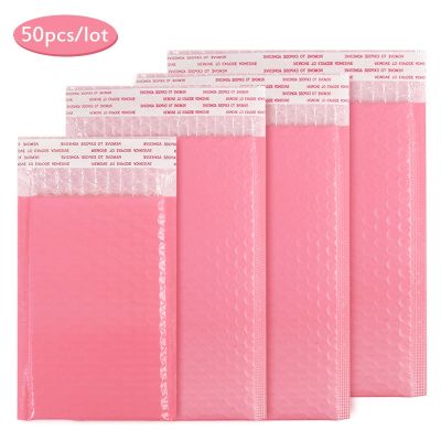 【cw】 50Pcs/lot Pink Foam Envelope Mailers Padded Shipping Envelopes With Mailing Packages Ziplock