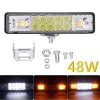 【CW】℡  Mayitr 1pc 48W Car 3030 COB 16 Strobe Flash Bar Warning Offroad SUV