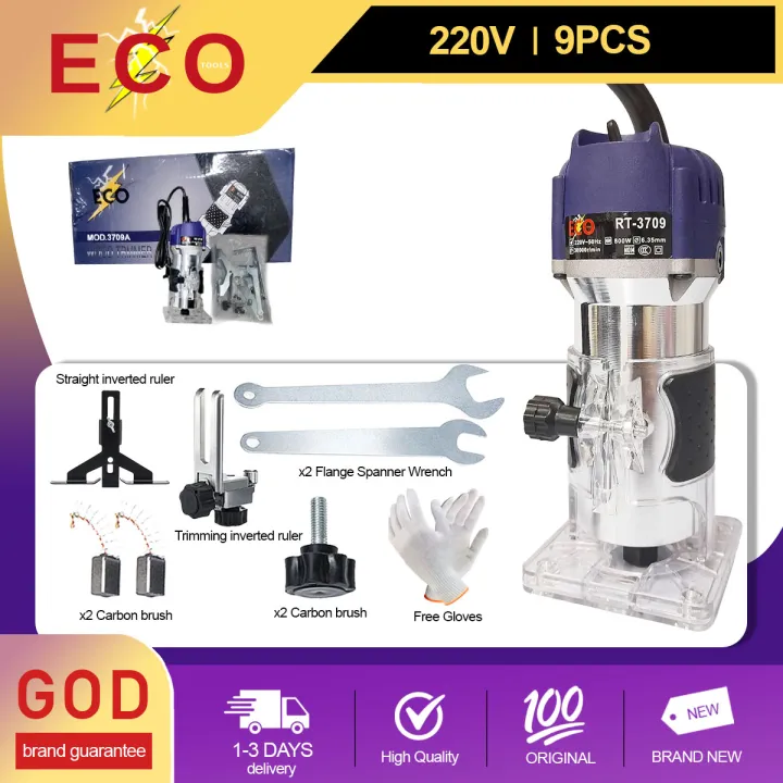 ECO Power Tools Handheld Palm Wood Router Electric Wood Trimmer