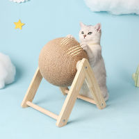 Cat Scratch Ball แมวของเล่น Sisal Cat Scratcher พร้อมขาตั้ง Ball Wear-Resistant ของเล่นสำหรับแมวบด Paws Relax ปกป้องเฟอร์นิเจอร์