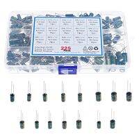 225Pcs Aluminum Electrolytic Capacitors Assorted Set 15Values 16V 50V 1uF 470uF Storage Low ESR Mixed pack kit