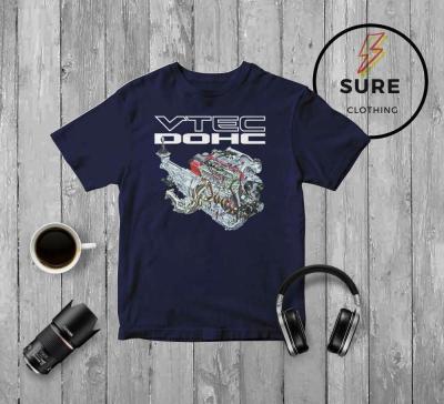 Vtec Engine T Shirt Hon Dohc Racing Shirt Mens Graphic Tee Mans Solid Fitness