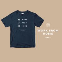 TWENTYSECOND เสื้อยืดแขนสั้น รุ่น Stop the spread - Work From Home - สีน้ำเงิน / Work From Home Tee - Navy