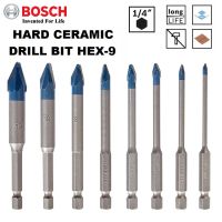 BOCH HEX-9กระเบื้องเซรามิกแข็งหัวเจาะหลุม3/4/5/6/7/8/10/12มม. ก้านแก้วหกเหลี่ยมหัวเจาะแข็งกระเบื้องเซรามิก